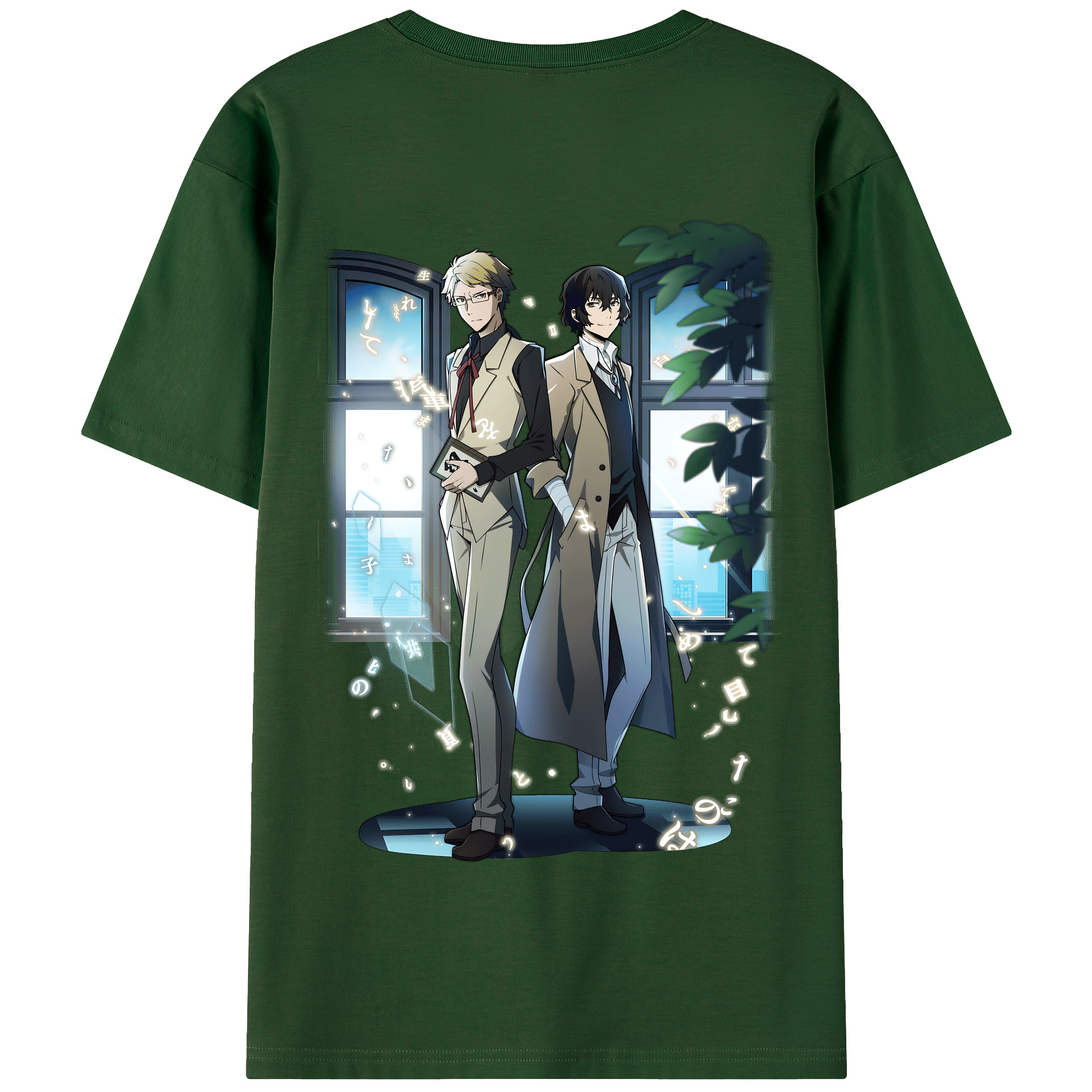 （画像用） 文豪ストレイドッグス Bungo Stray Dogs 綿100％半袖Tシャツ（背面プリント）